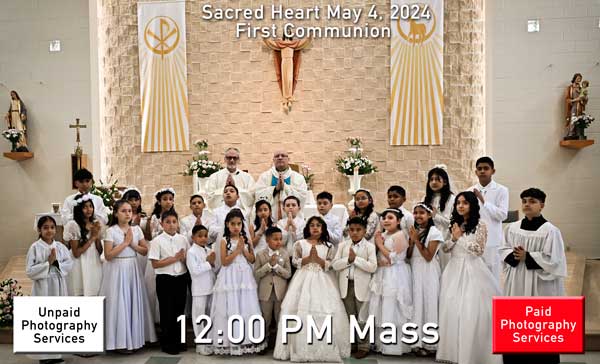 Sacred Heart First Communion 12 pm May 4 2024 by juan carlos of entertainment photos