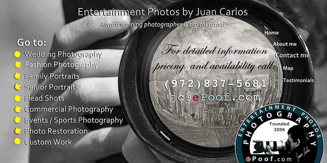 Entertainment Photos by Juan Carlos at epoof award winning photographer wedding photographer senior portraits family portraits head shots photo restoration 